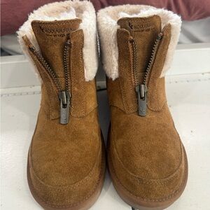 Koolaburra Tan Suede Boots with White Shearling